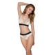 Эластичный топ с кружевом Passion PS001 TOP ecru size XL - изображение 2