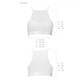 Спортивный топ с прозрачной вставкой белый Passion PS006 TOP size L - изображение 5