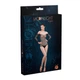 Сітчасте боді зі стразами Moonlight Model 09 XS-L Black, відкриті плечі - изображение 3