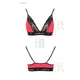 Эластичный топ с кружевом чёрно-красный Passion PS001 TOP size L - изображение 5