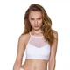 Спортивный топ с прозрачной вставкой белый Passion PS006 TOP size S - изображение 1