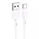 Кабель Hoco Type-C Victory charging data cable X83 |1m, 3A| white - изображение 1