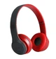 Беспроводные наушники Bluetooth P47 BT Wireless c микрофон MP3 плеером + FM радио, microSD Красные - изображение 4