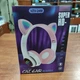 Беспроводные наушники с кошачьими Ушками Bluetooth Cat VZV-24M SUPER HD с микрофоном LED RGB подсветка + FM радио (розовые) Pink - зображення 9
