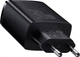 Сетевое зарядное устройство Baseus Compact Quick Charger 30W 2xUSB + Type-C Black быстрая зарядка Чёрный - изображение 2