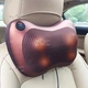 Масажна подушка Massage pillow на 4 ролики з підігрівом для шиї та спини роликовий масажер для тіла в авто - зображення 4