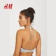 Верхня частина купальника H&M 05596077 Квіти 80A Білий - зображення 3