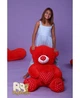 Плюшевый мишка с сердцем BigBears 130 см. Красный - изображение 2