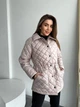 Стеганая женская куртка на кнопках K&ML 38 XL ( 50 - 52 ) Бежевый ( 38 - 03) - изображение 1