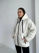 Стеганая женская куртка с капюшоном K&ML oversize ( 42 - 48 ) Белый ( 02 - 03 ) - изображение 4