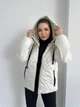 Стеганая женская куртка с капюшоном K&ML oversize ( 42 - 48 ) Белый ( 02 - 03 ) - изображение 5