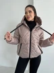 Стеганая женская куртка с капюшоном K&ML oversize ( 42 - 48 ) Бежевый ( 02 - 02 ) - изображение 7