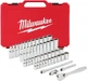Набор метрических и дюймовых головок 1/4" Milwaukee с храповиком (50 шт) (4932464944) - изображение 1