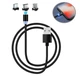 Кабель магнітний USB 3в1 Denmen D09E 2.4A Чорний (KG-6061) - зображення 3