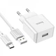 Сетевое зарядное устройство Hoco C106A 10.5W + кабель USB to Type-C - White - изображение 4
