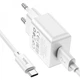 Сетевое зарядное устройство Hoco C106A 10.5W + кабель USB to Type-C - White - изображение 5