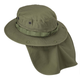 Панама тактична із захистом для шиї Boonie Hat PolyCotton Ripstop Helikon-Tex PL Woodland - зображення 5