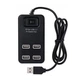 Хаб HUB P-1601 Переноска на 4 порта USB 2.0 Чёрный - изображение 2