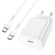 Сетевое зарядное устройство Hoco N22 Type-C PD 25W 3A белое + кабель Type-C to Type-C 1m - изображение 4