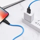 Кабель Hoco X21 Plus Silicone Lightning (1m) black/blue - изображение 2