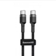 Кабель Baseus CATKLF-GG1 Cafule Type-C to Type-C PD 2.0 60W, 1м gray/black - изображение 1