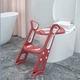 Накладка на унітаз з драбинкою та м'яким сидінням Color Songni, Red-White 8KS347 - зображення 1