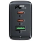 Мережевий зарядний пристрій Acefast GaN A41 2xUSB-C+USB-A 65W (Black) - зображення 2