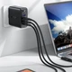 Сетевое зарядное устройство Acefast A37 адаптер 3xUSB-C + USB-A + кабель USB-C to USB-C 100w (Black) - изображение 2