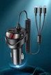 Автомобільний зарядний пристрій Usams US-CC119 C22 3.4A Dual USB Car Charger With 3IN1 Spring Cable Black (CC119TC01) - изображение 2