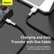 Кабель Baseus Cafule Series Metal USB to Type-C (66 Вт, 6А, 1 метр, тканинне обплетення) - Чорний - зображення 6