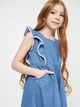 Детское летнее платье для девочки Minoti Sunshine 4 35837JNR 98-104 см Синее (5059030680442) - изображение 4