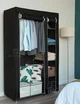 Складна шафа для зберігання одягу Storage Wardrobe Чорний тканинний - зображення 2