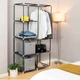 Складна шафа для зберігання одягу Storage Wardrobe Чорний тканинний - зображення 6