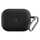 Защитный чехол для AirPods Pro 2 с карабином Silicone Case Protective Cover. Black - изображение 1