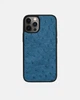 Блакитний чохол Kartell із шкіри страуса з фолікулами для iPhone 12 Pro - зображення 1