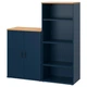 Книжкова шафа IKEA SKRUVBY 130х140 см чорно-синя (494.946.46) - изображение 1