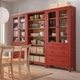 Книжкова шафа IKEA HEMNES 270x197 см червона морилка/світло-коричнева морилка (894.947.29) - изображение 3