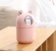 Увлажнитель воздуха с функцией детского ночника и аромадиффузора Aroma Humidifier Cat c подсветкой LED 3в1 на 300 мл Котик Розовый - изображение 5