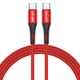 Кабель USB Type-C - USB Type-C (3m) 60W PD Fast Charging дата-провід швидкого заряджання даних для телефону USLION US0123 Red - зображення 7