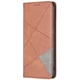 Чехол-книжка с кармашками UniCase Geometric Pattern для Xiaomi Redmi Note 13 Pro 4G - Brown - изображение 2