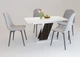 Стол обеденный раскладной Fusion furniture Карло Белый/Угольный камень (10000178) - изображение 2