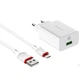 Універсальний мереживний Зарядний Пристрій Borofone BA21A Long journey QC3.0 1USB/3A + кабель MicroUSB /White - зображення 1