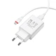 Універсальний мереживний Зарядний Пристрій Borofone BA21A Long journey QC3.0 1USB/3A + кабель MicroUSB /White - зображення 3