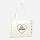 Сумка шопер жіноча Love Moschino Borsa Saffiano Pu Nero JC4368PP0EKG White (8054400323278) - зображення 2