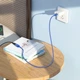 Кабель подовжувач hoco. U107 Type C штекер на гніздо USB3.0 1.2м, підтримка функції OTG, струм до 3A синій - зображення 2