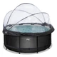 Бассейн каркасный Exit Toys EXIT 360 х 122 см/10126 л Черный кожа круглый с куполом + насос 70 Вт - изображение 3