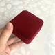 Бархатная коробочка футляр для сережек Бордовый (q007-2) - изображение 2