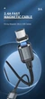 Магнитный кабель USB to microUSB (2м) провод с плоским коннектором для зарядки и передачи данных Android телефона смартфона KUULAA (KL-X25-M) Black - изображение 2