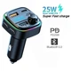 Bluetooth FM модулятор Трансмиттер PD 25W Car Charger с Led подсветкой - изображение 1