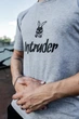 Мужская футболка Intruder Bunny хлопковая классическая с коротким рукавом и круглым вырезом серая/S - изображение 2